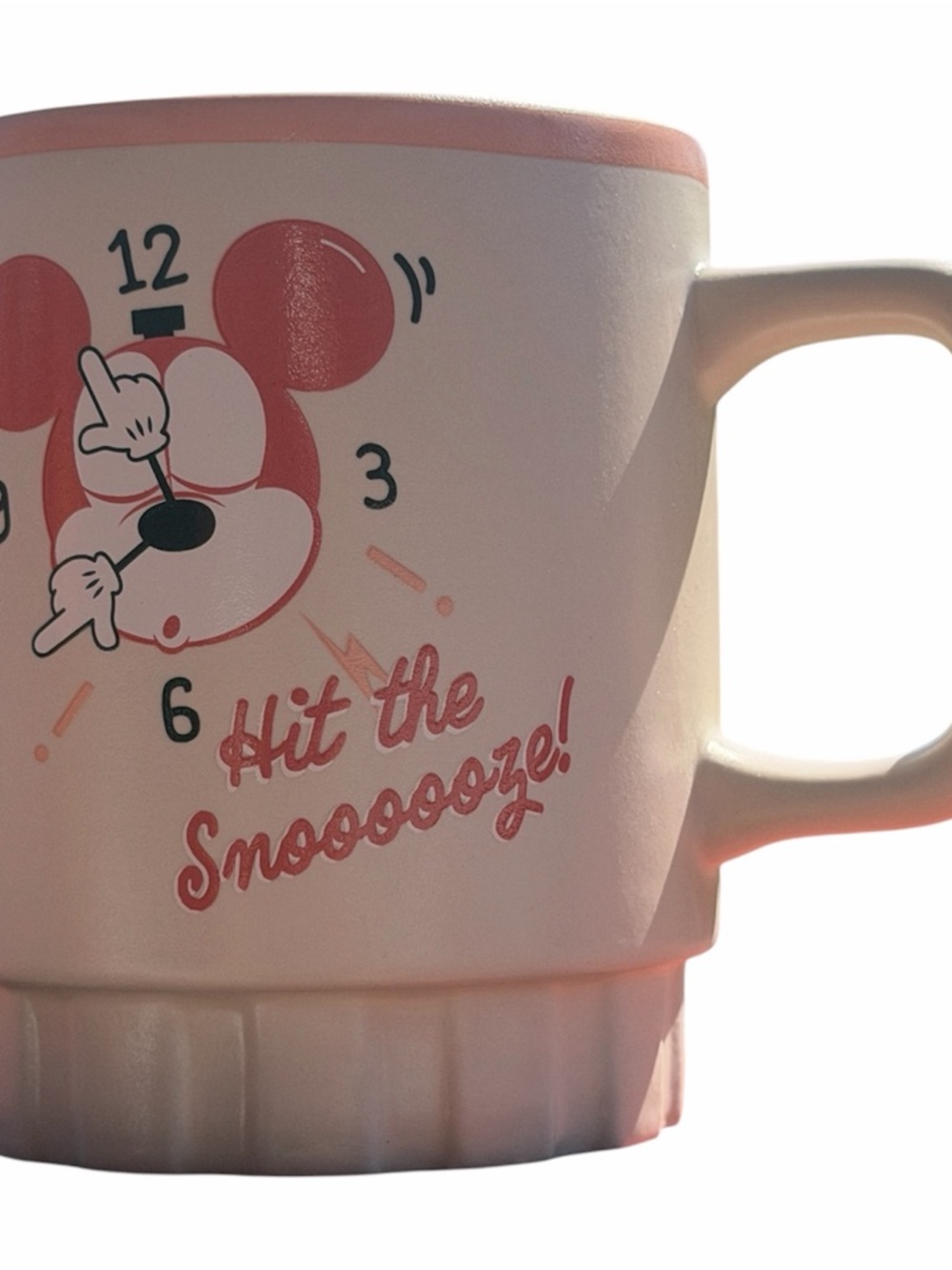 Disney Parks Mickey Mouse Stoneware 16 oz Coffee Mug Hit the Snooze 
New, unused